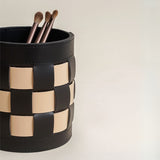 Tessel - Woven Leather Makeup Holder
