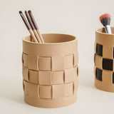 Tessel - Woven Leather Makeup Holder