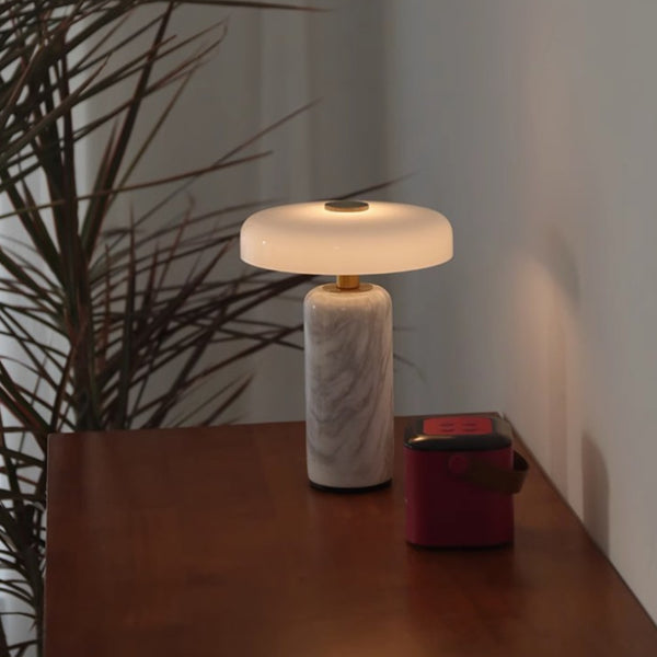 Illume – Marble Mushroom Lamp lifestyle photo