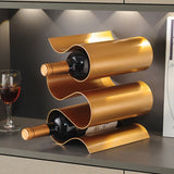 LuxeSpiral – Metallic Wine Rack