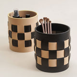 Tessel - Woven Leather Makeup Holder