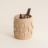 Tessel - Woven Leather Makeup Holder