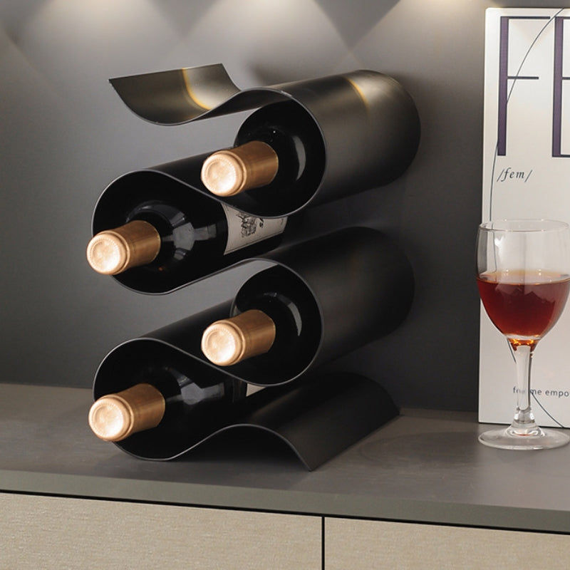 LuxeSpiral – Metallic Wine Rack