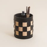 Tessel - Woven Leather Makeup Holder