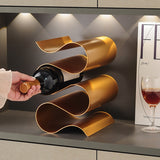 LuxeSpiral – Metallic Wine Rack