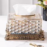 Heirloom - Acrylic Tissue Box with Ornamental Base