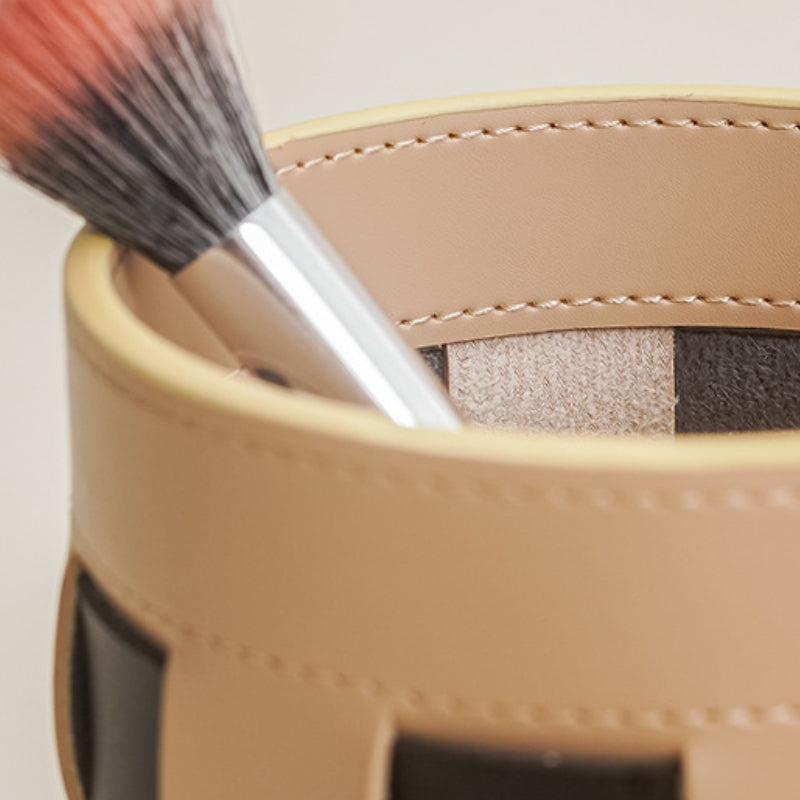 Tessel - Woven Leather Makeup Holder
