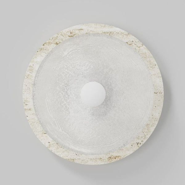 Eclipse – Travertine Wall Sconce lifestyle photo