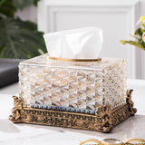 Heirloom - Acrylic Tissue Box with Ornamental Base