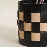 Tessel - Woven Leather Makeup Holder