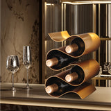 LuxeSpiral – Metallic Wine Rack